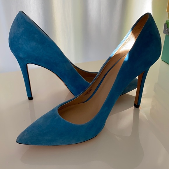 Guess by Marciano Blue Suede Pumps - Picture 1 of 5